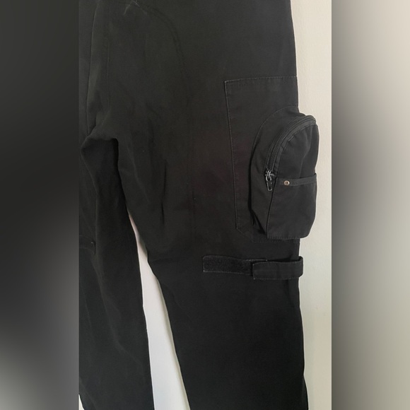 FREEKNIGHT JAPAN 30W black cargo gas mask Velcro army military zipper pants - Picture 5 of 9